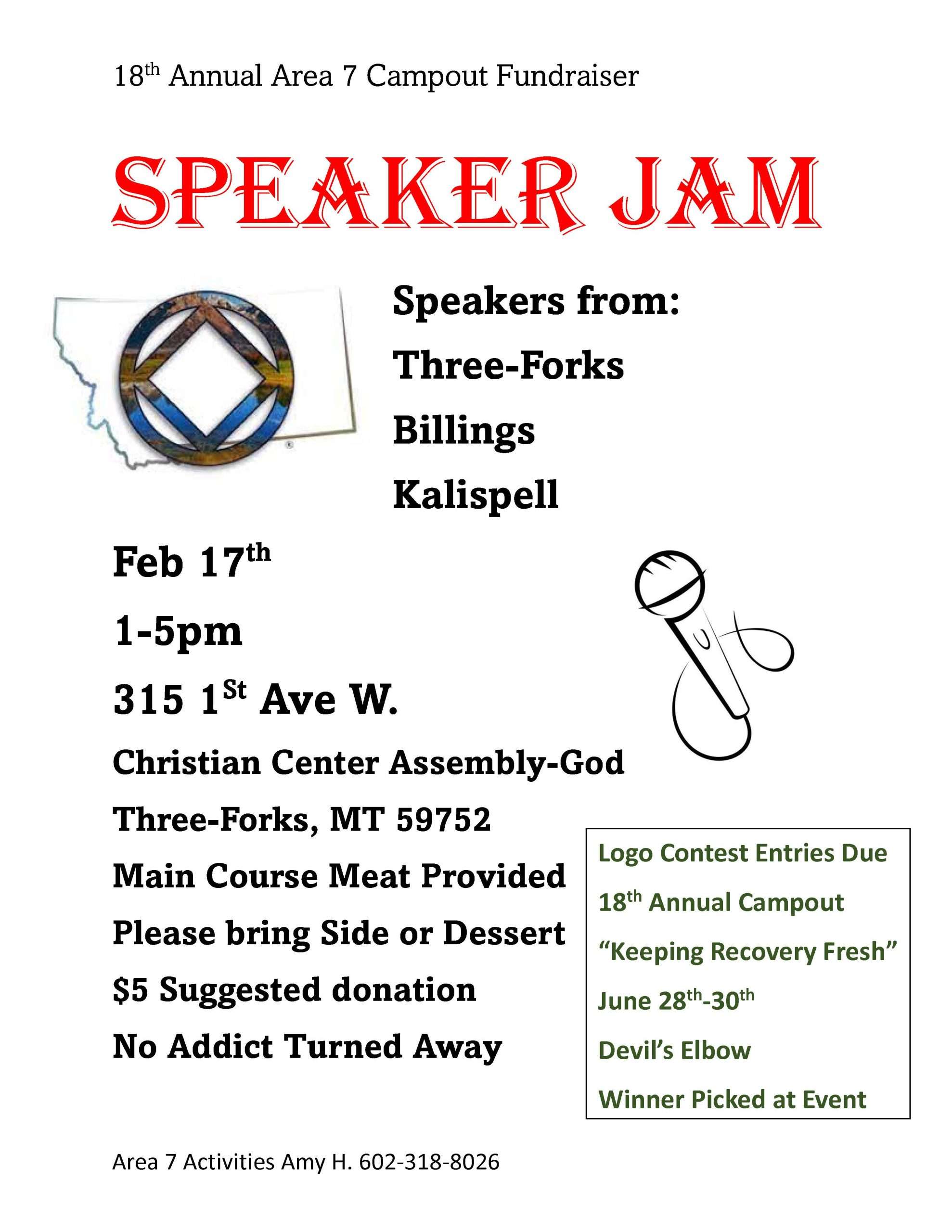 Area 7 Speaker Jam 2172024 Montana Region of Narcotics Anonymous
